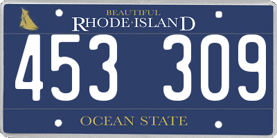 RI license plate 453309