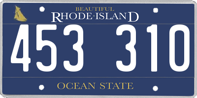 RI license plate 453310