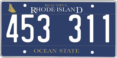 RI license plate 453311
