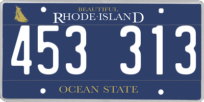 RI license plate 453313