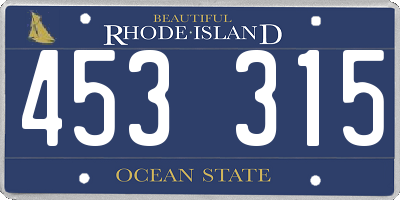 RI license plate 453315