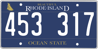 RI license plate 453317