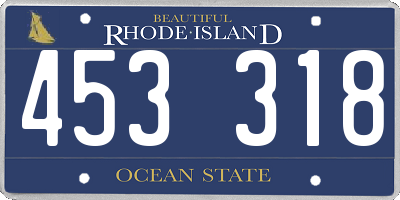 RI license plate 453318