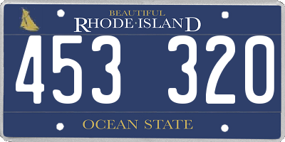 RI license plate 453320