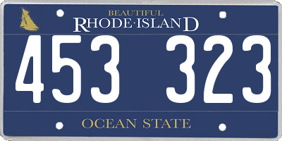 RI license plate 453323