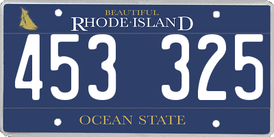 RI license plate 453325
