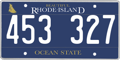 RI license plate 453327