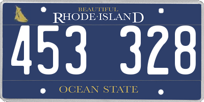 RI license plate 453328