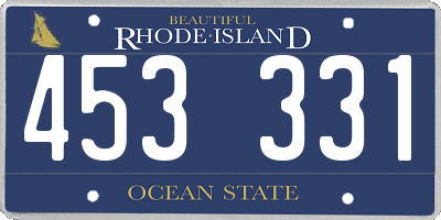 RI license plate 453331
