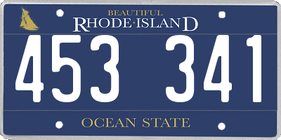 RI license plate 453341