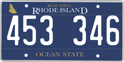 RI license plate 453346
