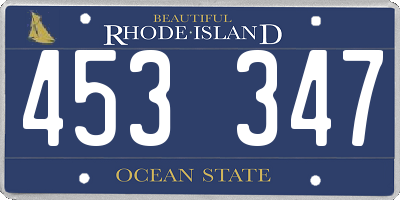 RI license plate 453347