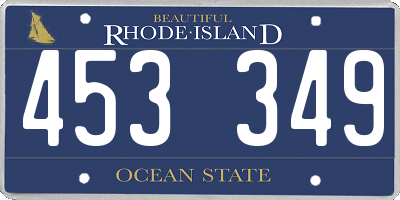 RI license plate 453349