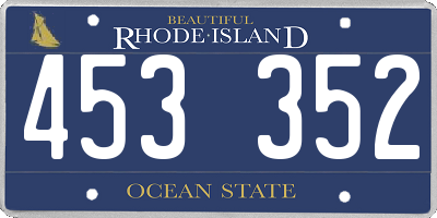RI license plate 453352