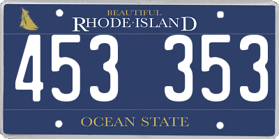 RI license plate 453353