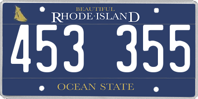 RI license plate 453355