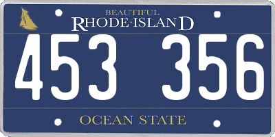 RI license plate 453356