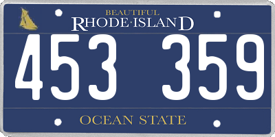 RI license plate 453359