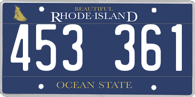 RI license plate 453361