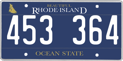RI license plate 453364