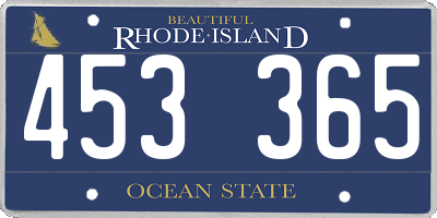 RI license plate 453365