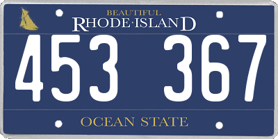 RI license plate 453367