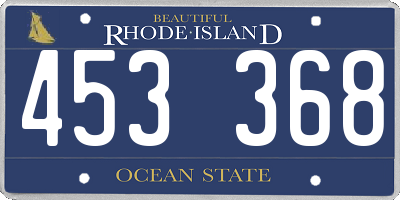RI license plate 453368