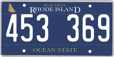 RI license plate 453369