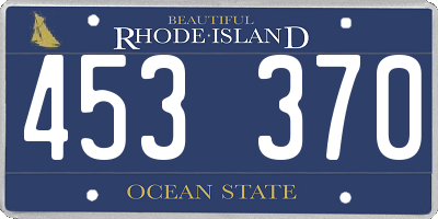 RI license plate 453370