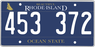 RI license plate 453372