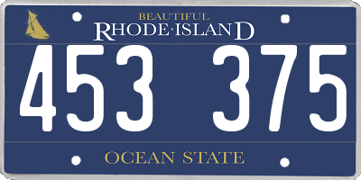 RI license plate 453375