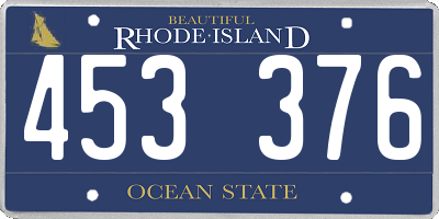 RI license plate 453376