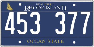 RI license plate 453377