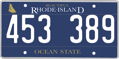RI license plate 453389