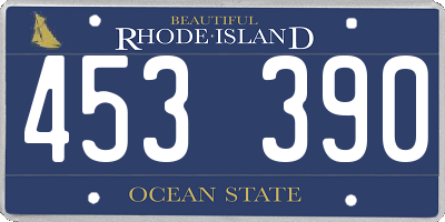 RI license plate 453390