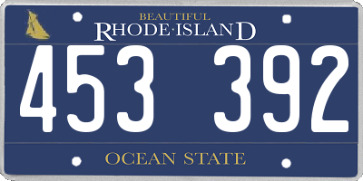 RI license plate 453392