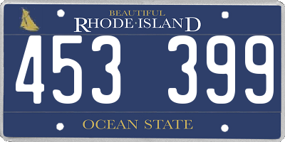 RI license plate 453399