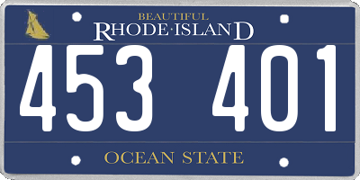 RI license plate 453401