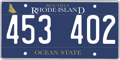 RI license plate 453402