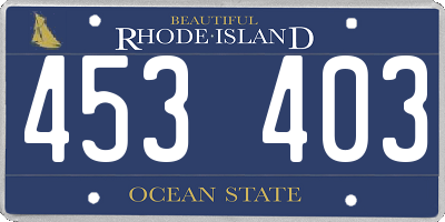RI license plate 453403