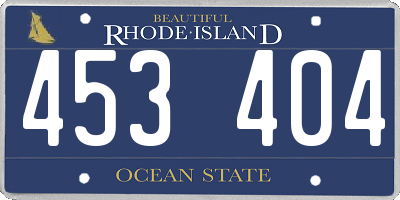 RI license plate 453404