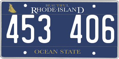 RI license plate 453406