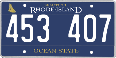 RI license plate 453407