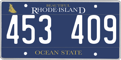 RI license plate 453409