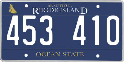 RI license plate 453410