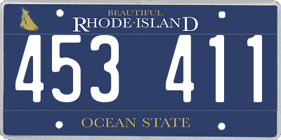 RI license plate 453411
