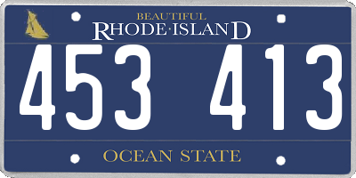 RI license plate 453413