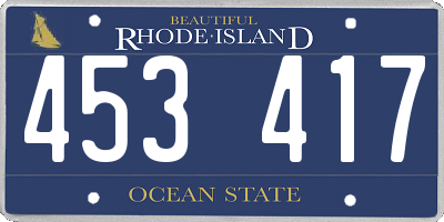 RI license plate 453417