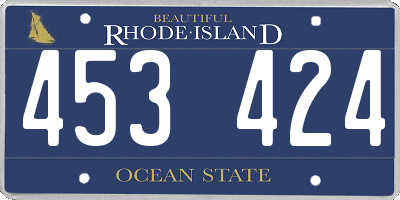 RI license plate 453424