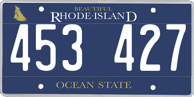RI license plate 453427
